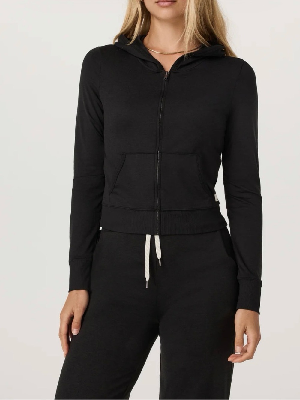 Black Vuori halo mini track Jacket- no hood